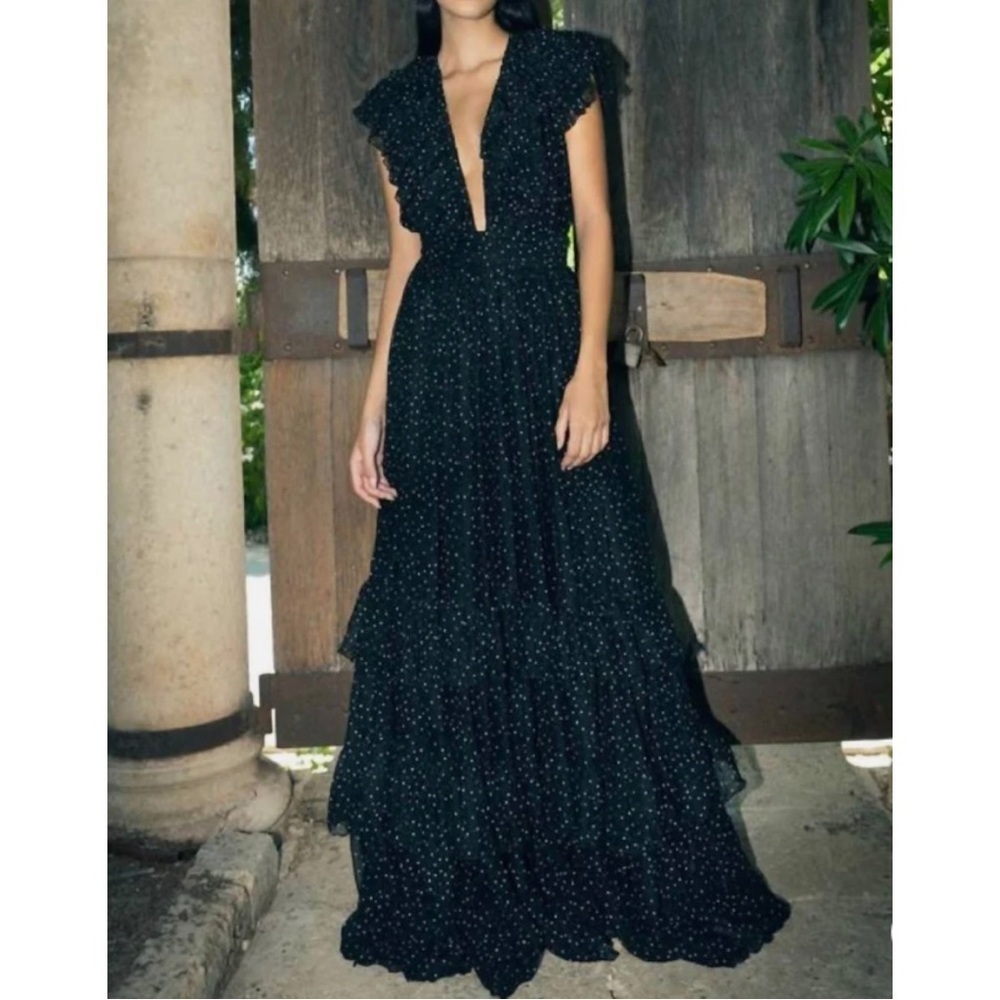 NWOT Sabina Musayev Salma Gown in Black